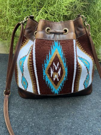 Showman Wool Saddle Blanket Bucket Bag #2